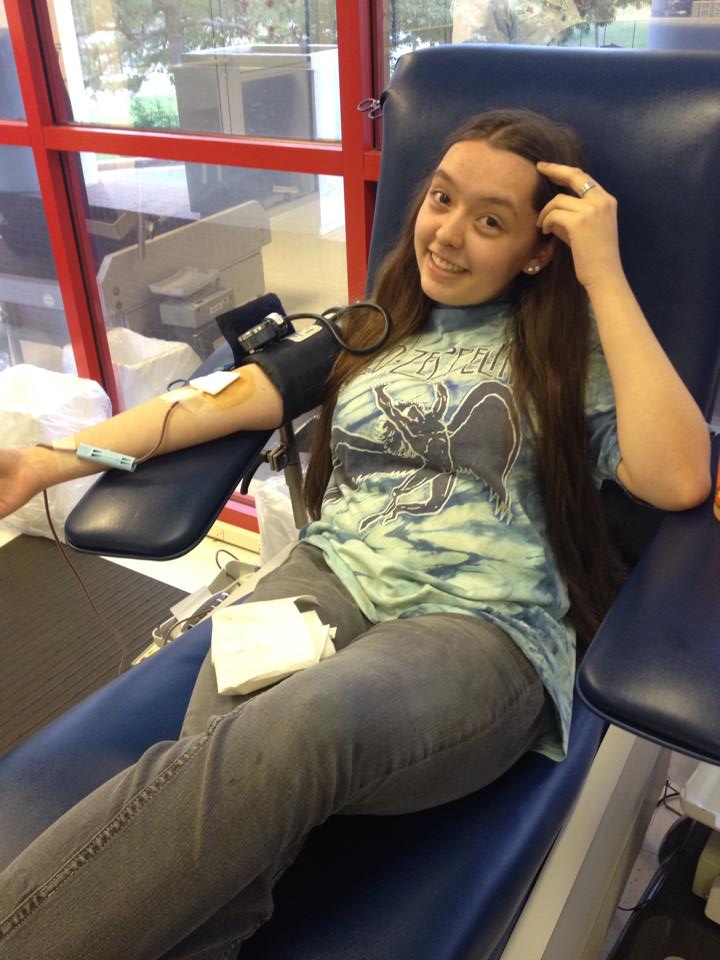 This is a picture of my first time donating.